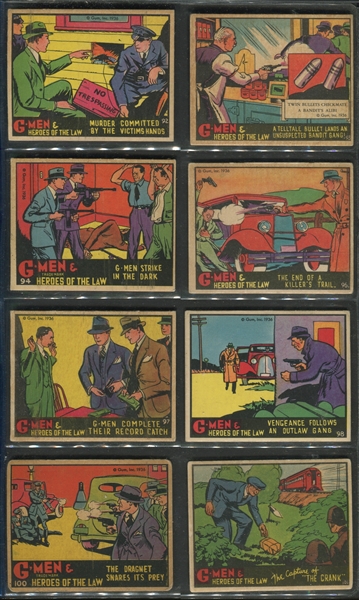 R60 Gum Inc HIGH GRADE G-Men and the Heroes of the Law Complete Set of (168) Plus (27) Variations