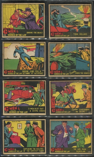 R60 Gum Inc HIGH GRADE G-Men and the Heroes of the Law Complete Set of (168) Plus (27) Variations