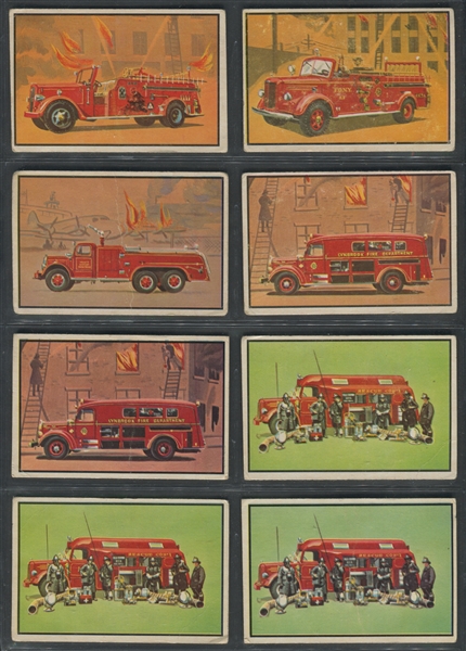 1953 Bowman Fire Fighters (Large Format Backs) Lot of (34) Different