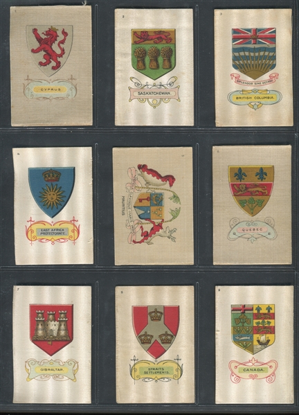 Arms of the British Empire Complete Set of (50) Silks with Backings