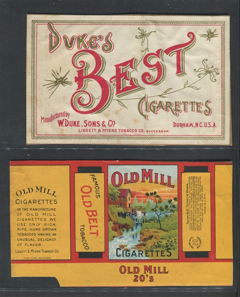 Pair of Cigarette Packaging Pieces