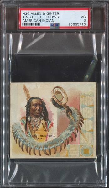 N36 Allen & Ginter American Indians - King of the Crows PSA3 VG