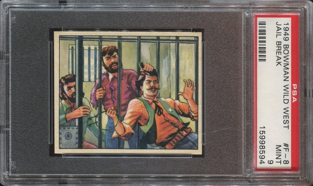 1949 Bowman Wild West #F8 Jail Break  PSA9 Mint