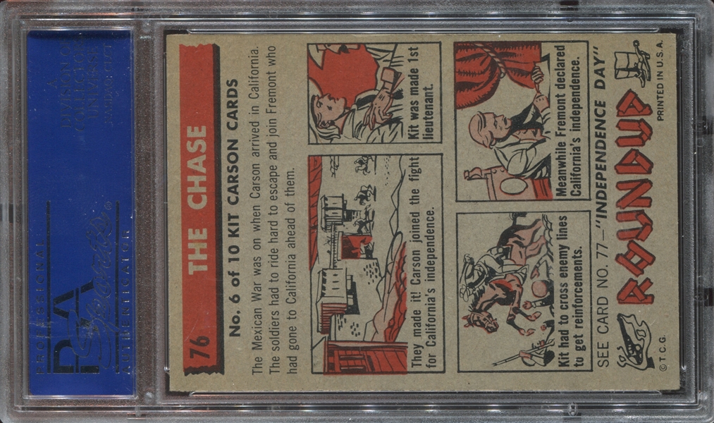 1956 Topps Round-Up #76 The Chase PSA7 NM