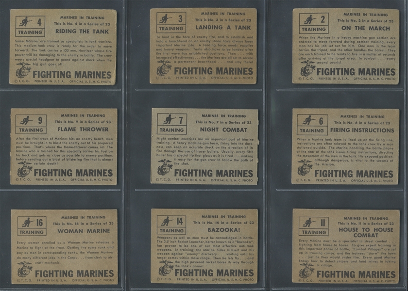 1953 Topps Fighting Marines Lot of (XX) Cards