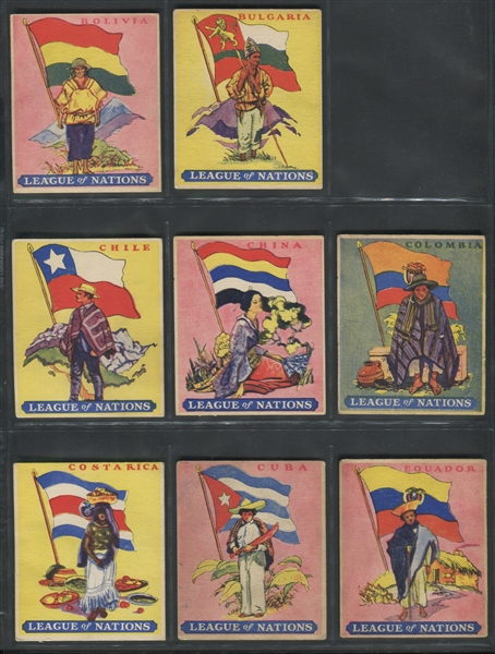 R80 Novelty Gum League of Nations Near Complete Set (45/50) Cards