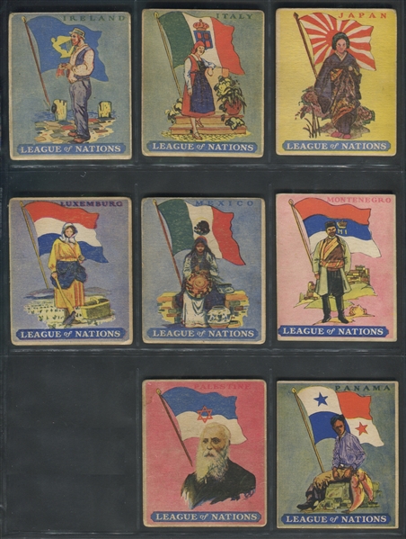 R80 Novelty Gum League of Nations Near Complete Set (45/50) Cards