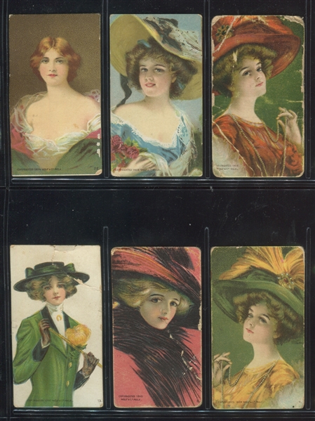 C243 Anonymous Canadian Pretty Women Lot of (6) Cards