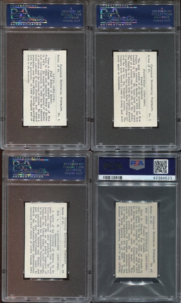 C50 Imperial Tobacco Canadian Historical Portraits Lot of (4) PSA-Graded Cards