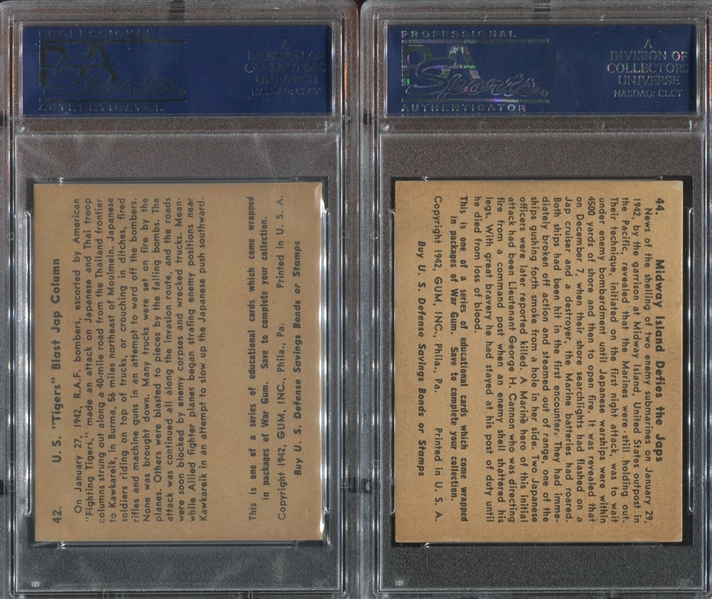 R164 Gum Inc War Gum Complete Set of (132) Cards with (10) PSA-Graded