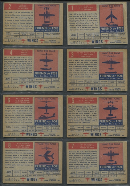1952 Topps Wings Complete Set of (200) Cards