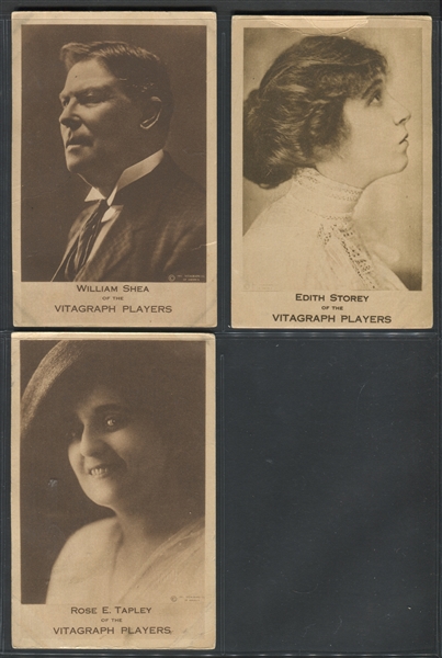 1911 Vitagraph Movie Stars Lot of (15) Cards
