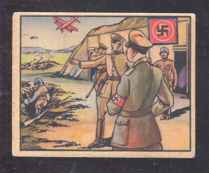 R69 Gum Inc Horrors of War #277 Hitler's Border Tour Raises War Scare