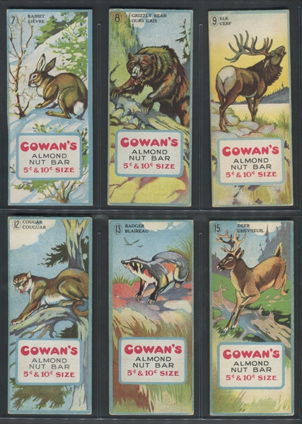 V2 Cowan's Chocolates Animal Series Partial Set (14/24) Cards