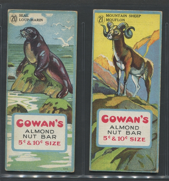 V2 Cowan's Chocolates Animal Series Partial Set (14/24) Cards