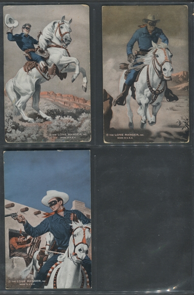 Exhibit Lone Ranger Lot of (3) Cards