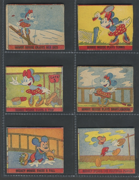 R161 Walt Disney Characters Strip Card Near Set (27/32) Cards