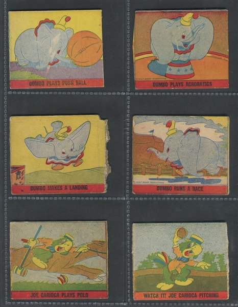 R161 Walt Disney Characters Strip Card Near Set (27/32) Cards