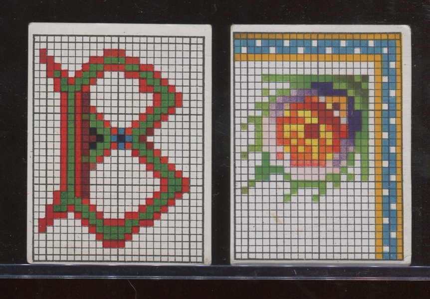 T54 Egyptienne Straights Cigarettes Cross Stitch Lot of (2) Cards
