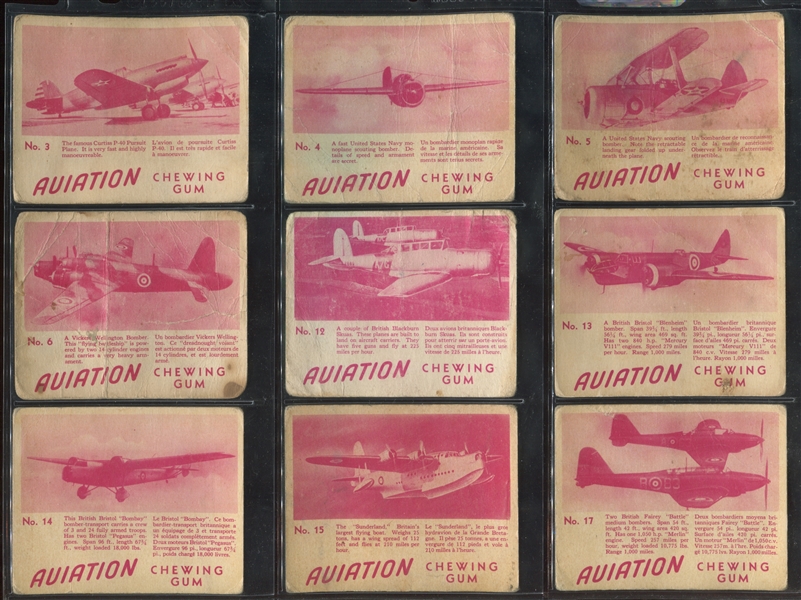 V401 World Wide Gum Aviation Gum Lot of (103) Different Cards