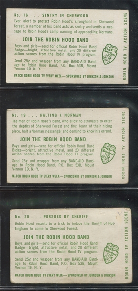 UM22 Johnson & Johnson Robin Hood Lot of (11) Cards
