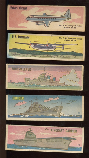 D4/D7 General Baking Animals, Ships & Airplanes Lot of (5) Cards