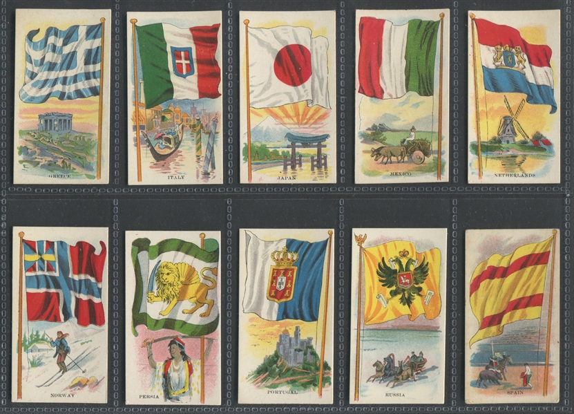 E16 John H Dockman Flag Chewing Gum Complete High-Grade Set of (24) Cards
