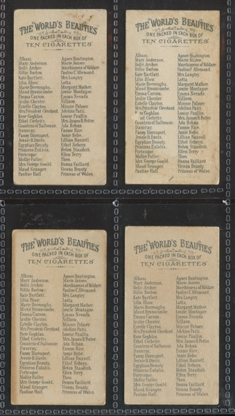 N26 Allen & Ginter World's Beauties (1st Series) Lot of (14) Cards