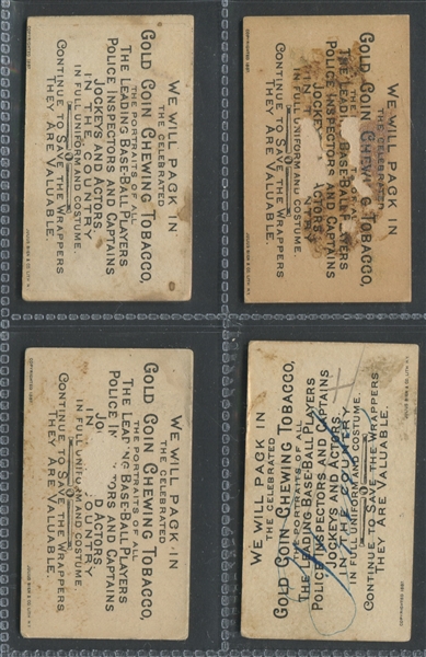 N284 Buchner Gold Coin Jockeys Lot of (4) Cards