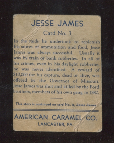 R14 American Caramel American Historical Characters #3 Jesse James