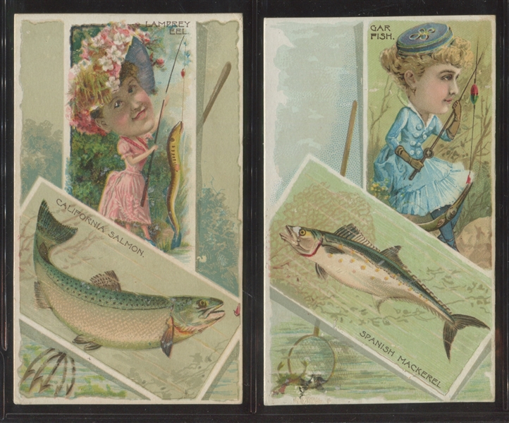 N108 Duke Honest Long Cut Fishes and Fishing (Large Format) Lot of (2) Cards