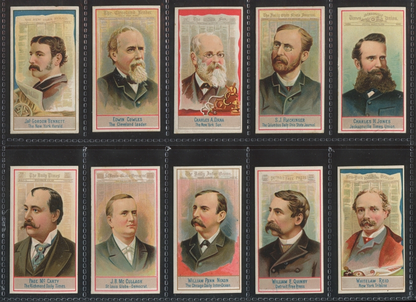 N1 Allen & Ginter American Editors Lot of (14) Cards