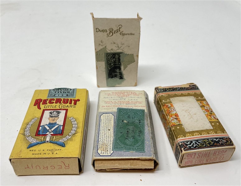 Mixed Lot of (4) Cigarette Boxes