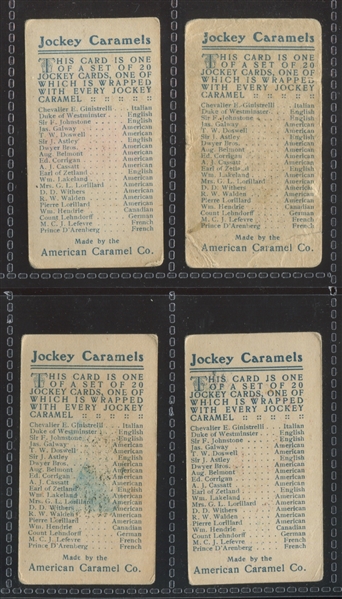 E47 American Caramel Jockeys Lot of (14) Cards