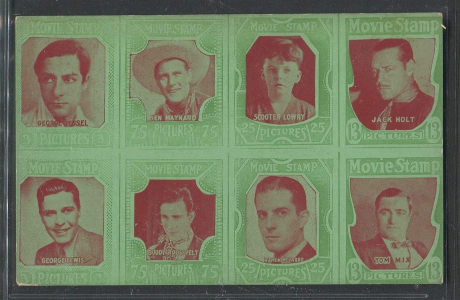 1930's Exhibit Western 8-in-1 Lot of (5) Cards 