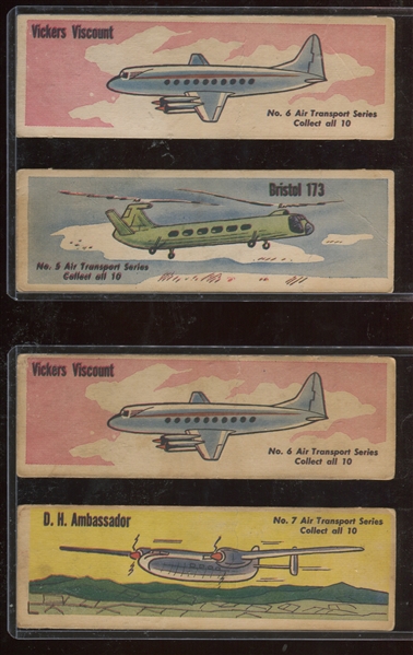 D7 Bond Bread Air Transport, Animals, Flags, Ships, Uniforms Lot of (5) Cards