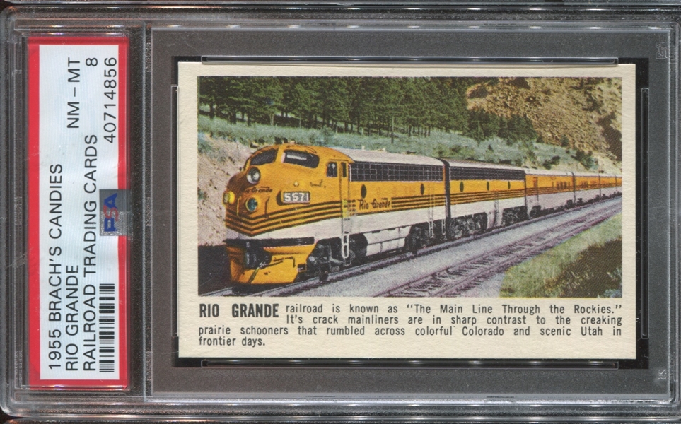 R797 Brach's Candies Railroad Trading Rio Grande PSA8 NM-MT