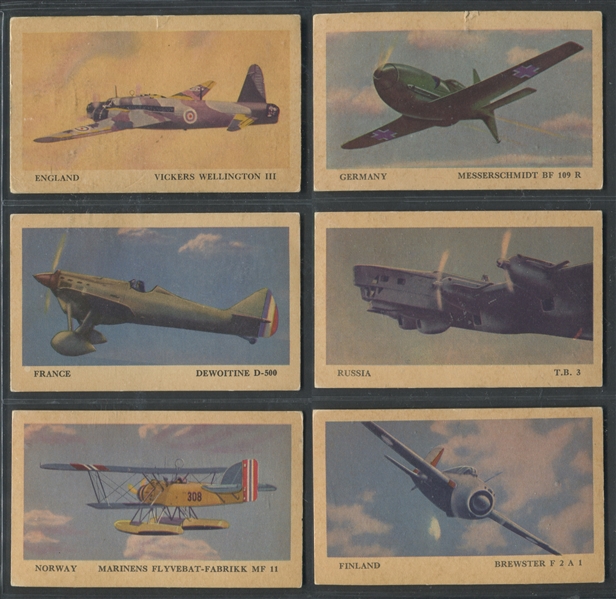 UO1 Tydol Gasoline Aeroplanes Complete Set of (40) Cards