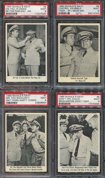 1965 Fleer McHale's Navy Complete PSA-Graded Set of (66) Cards