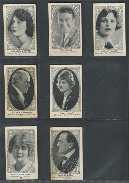 E123 American Caramel Movie Actors and Actresses Lot of (61) Cards