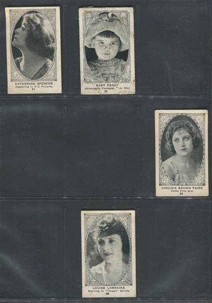 E123 American Caramel Movie Actors and Actresses Lot of (61) Cards