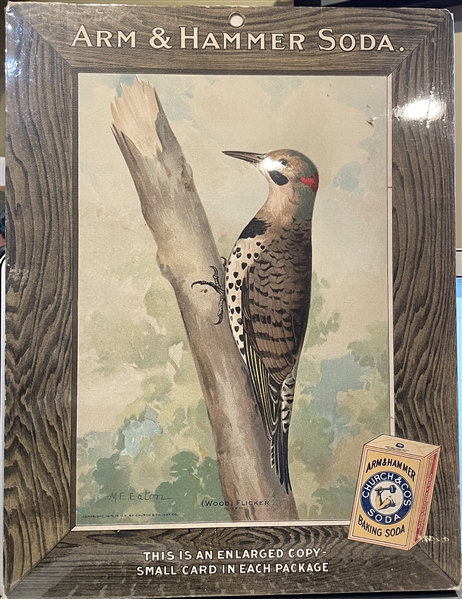 Early 1900's Church & Dwight Arm & Hammer Store Poster - (Wood) Flicker