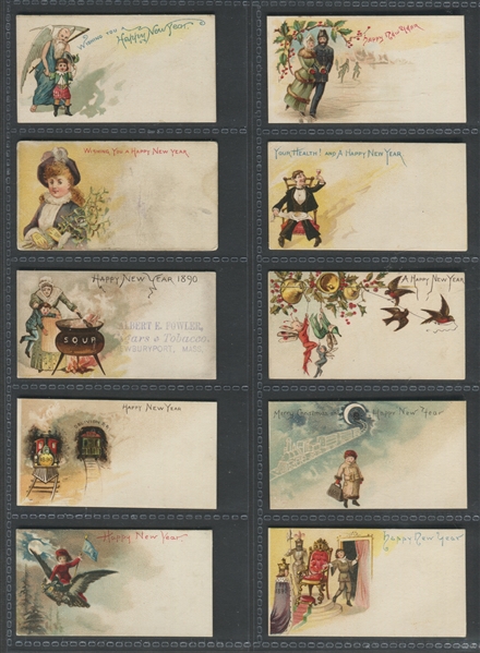 N227 Kinney New Years 1890 Cards Complete Set of (50) Cards