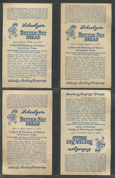 D60 Schulze's Butter-Nut Bread Native American Trees Near Set (38/48) Cards