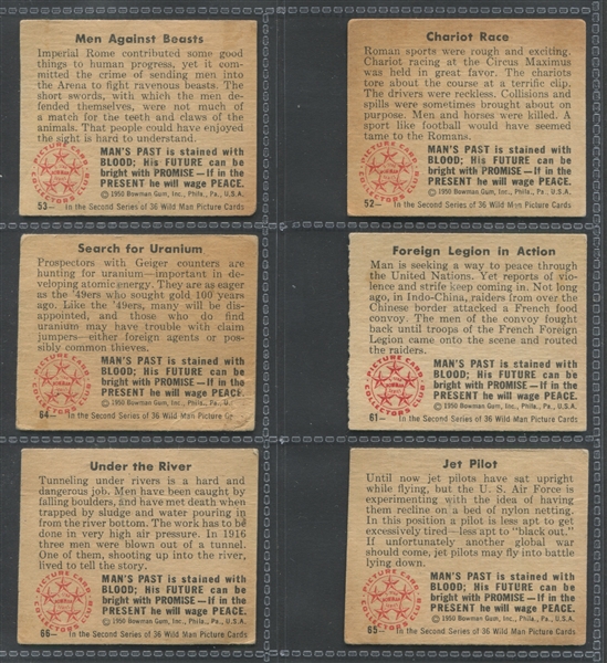 1950 Bowman Wild Man Lot of (14) Cards