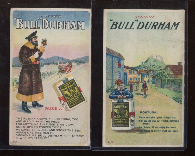 PC916 Bull Durham Tobacco Trip Around the World Lot of (2) Postcards