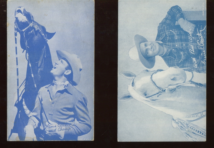 1940's Blue-Tint Cowboy's and Cowgirl's Lot of (18) Exhibits