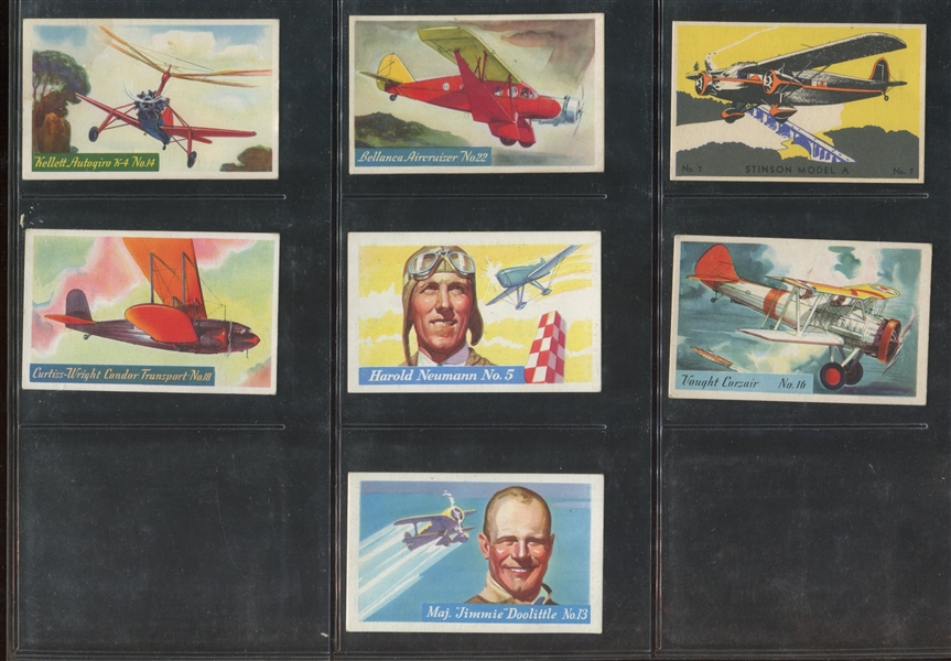 F277 Heinz Aviators/Aviation Cards Lot of (7) Different