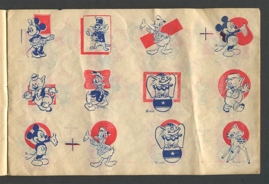1930s Mickey Mouse Tat-Ooh! Transfers Booklet