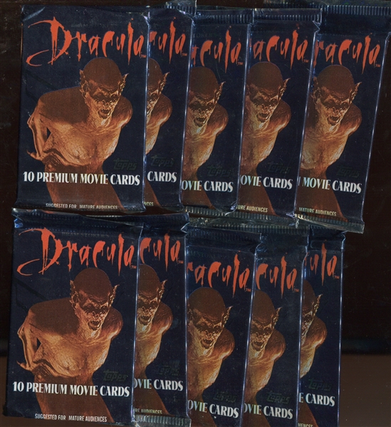 1992 Topps Dracula Unopened Packs Lot of (10)